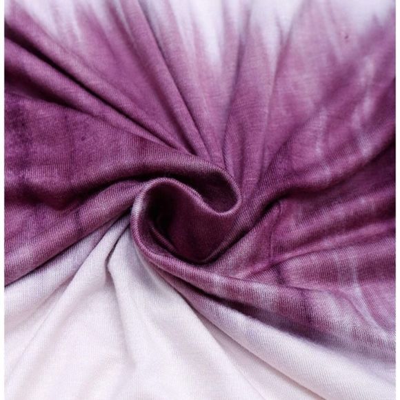 Purple and White Tie Dye Lace Hem Tunic - Picture 5 of 8
